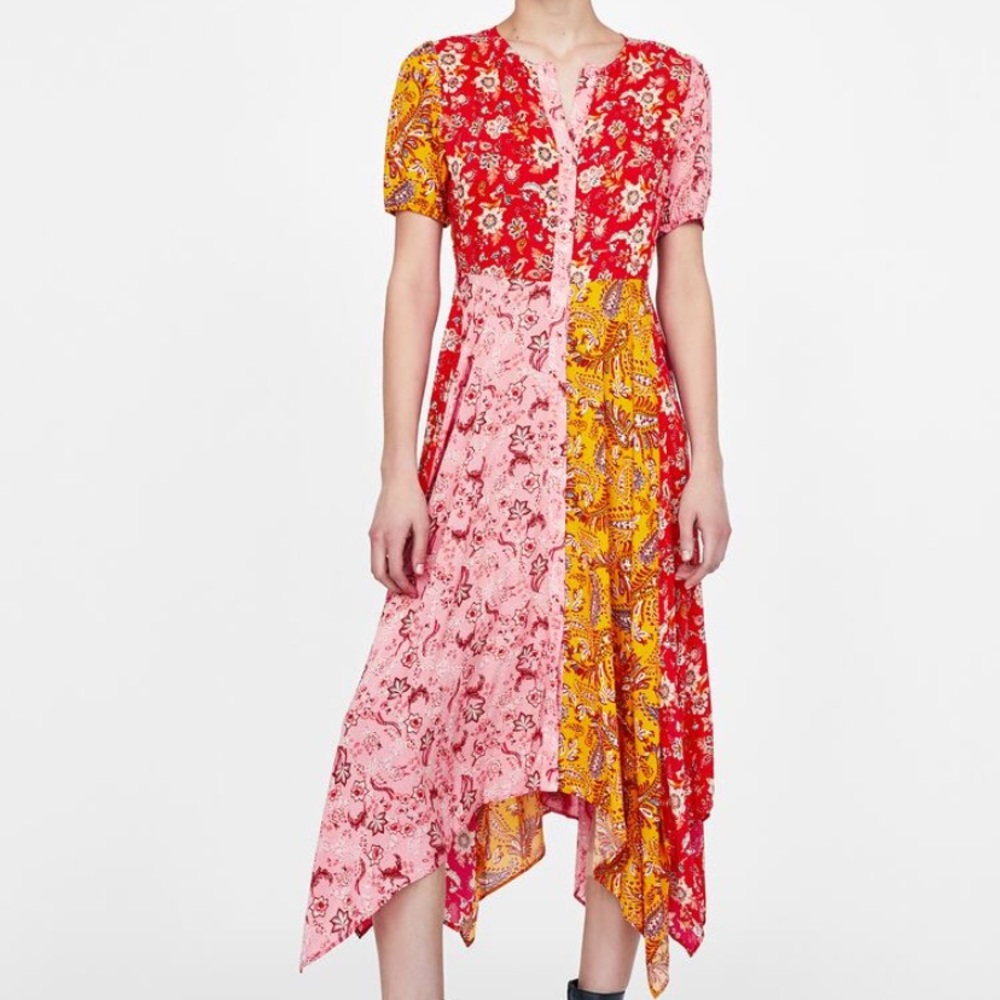 Zara Parchwork Dress